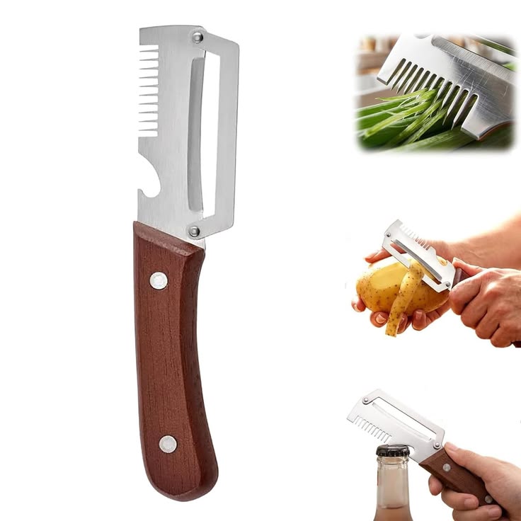 3-in-1 Multifunctional Vegetable & Fruit Peeler – Stainless Steel Kitchen Tool